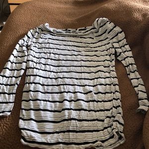 Black white and grey long sleeve maternity